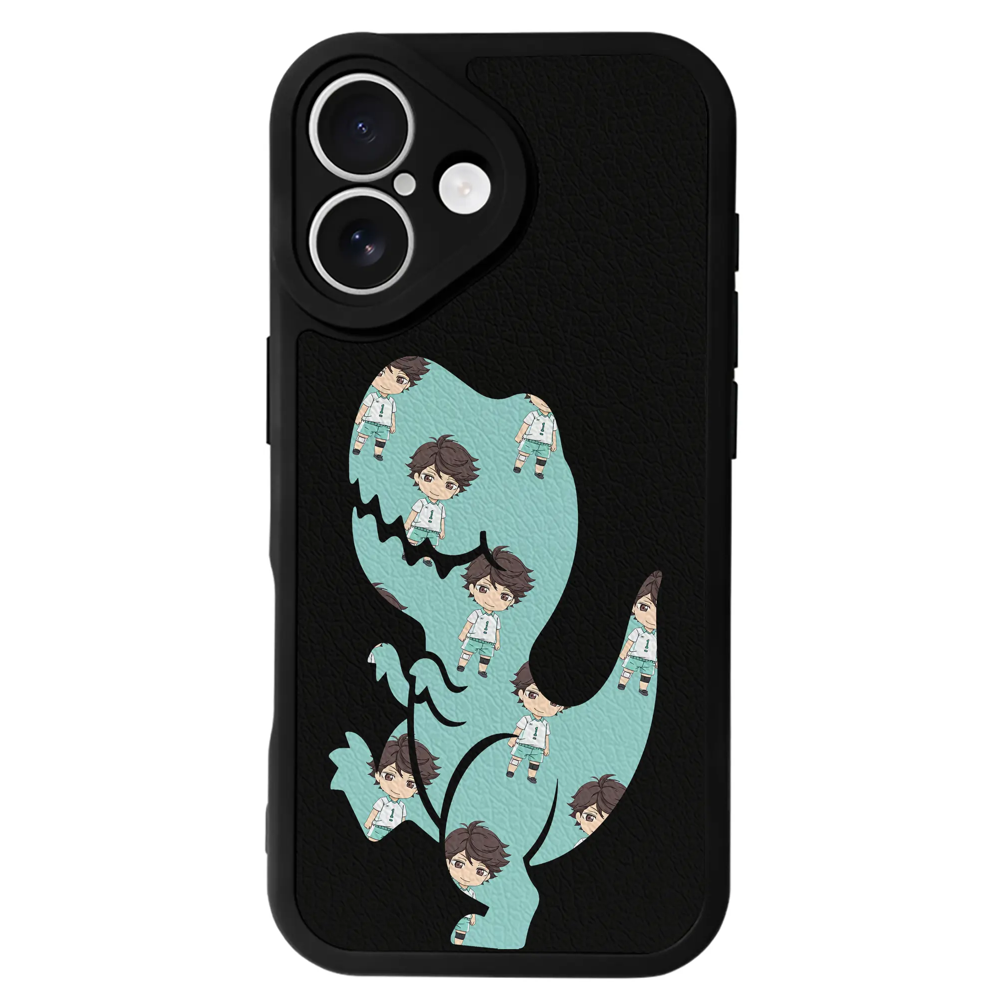 ハイキュー!! グッズ,及川徹 - IPhone 16シリーズ対応 ・ シリコンスマホケース ・ レザー調 ・ 高精度フィット ・ 耐衝撃 ・ ワイヤレス充電対応 ・ 精密カット